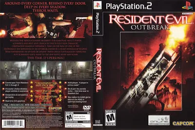 Jogo Resident Evil Outbreak PS2 DVD Capa